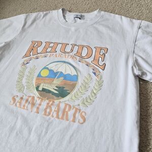 RHUDE 'Paradis Saint Barts' Graphic Print T-Shirt Mens Medium Womens Large